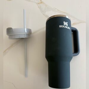 Stanley Blue Travel Mug with Gray Lid